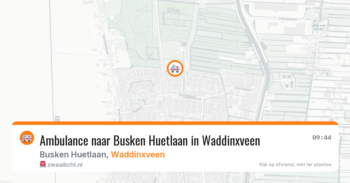 Ambulance naar Busken Huetlaan in Waddinxveen — 12 aug 2026
