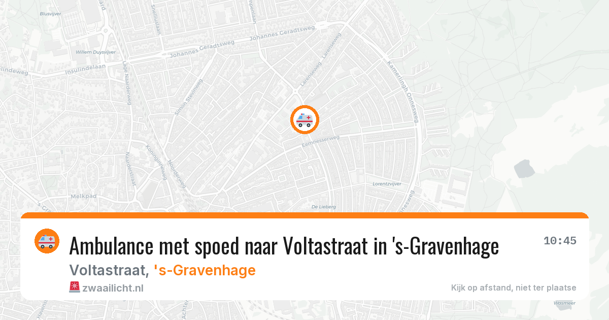Ambulance met spoed naar Voltastraat in 's-Gravenhage — 30 mrt 2026