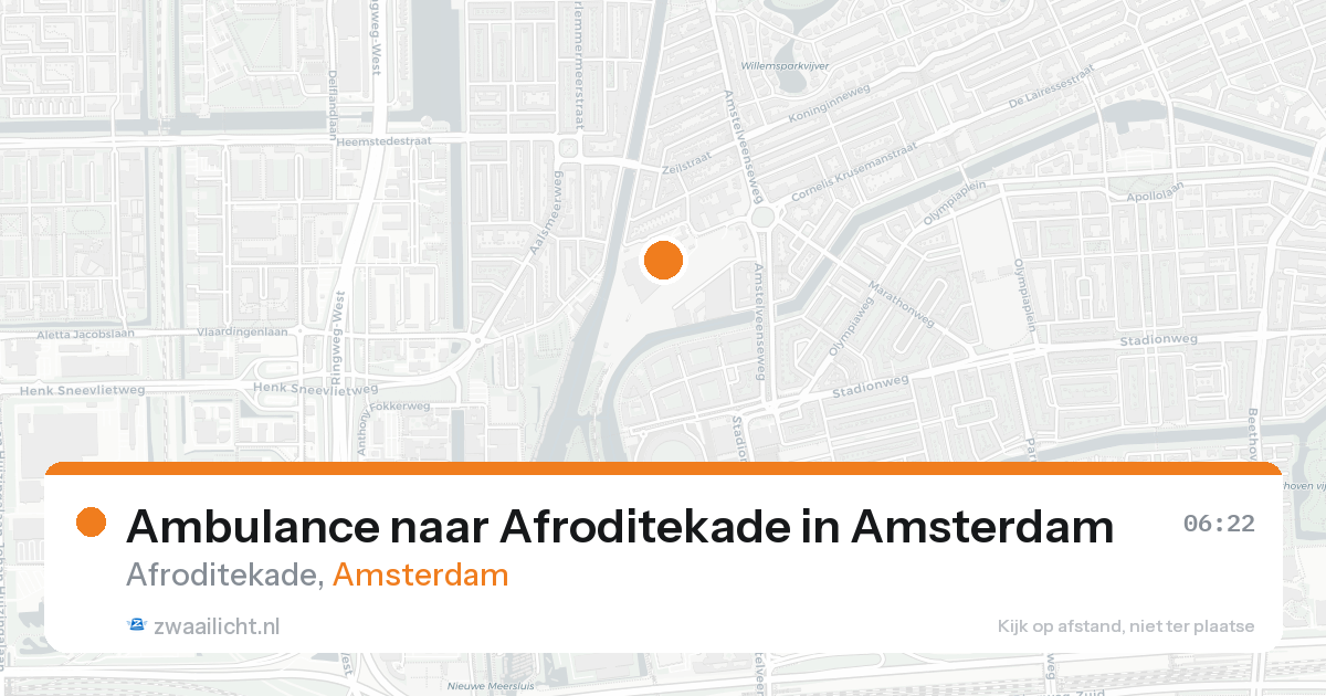 Ambulance naar Afroditekade in Amsterdam — 16 aug 2026