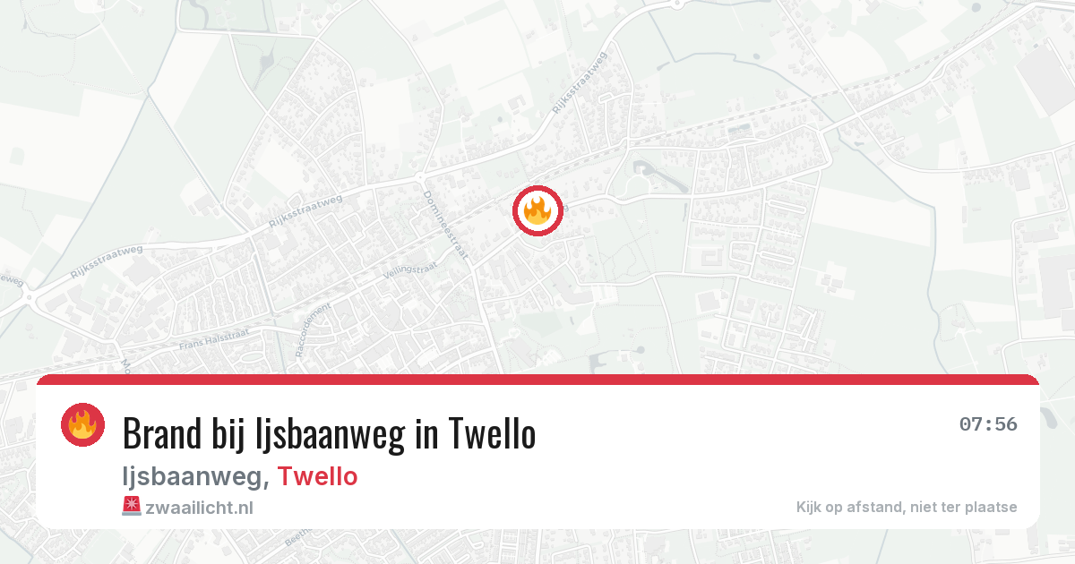Brand bij Ijsbaanweg in Twello — 28 jul 2026