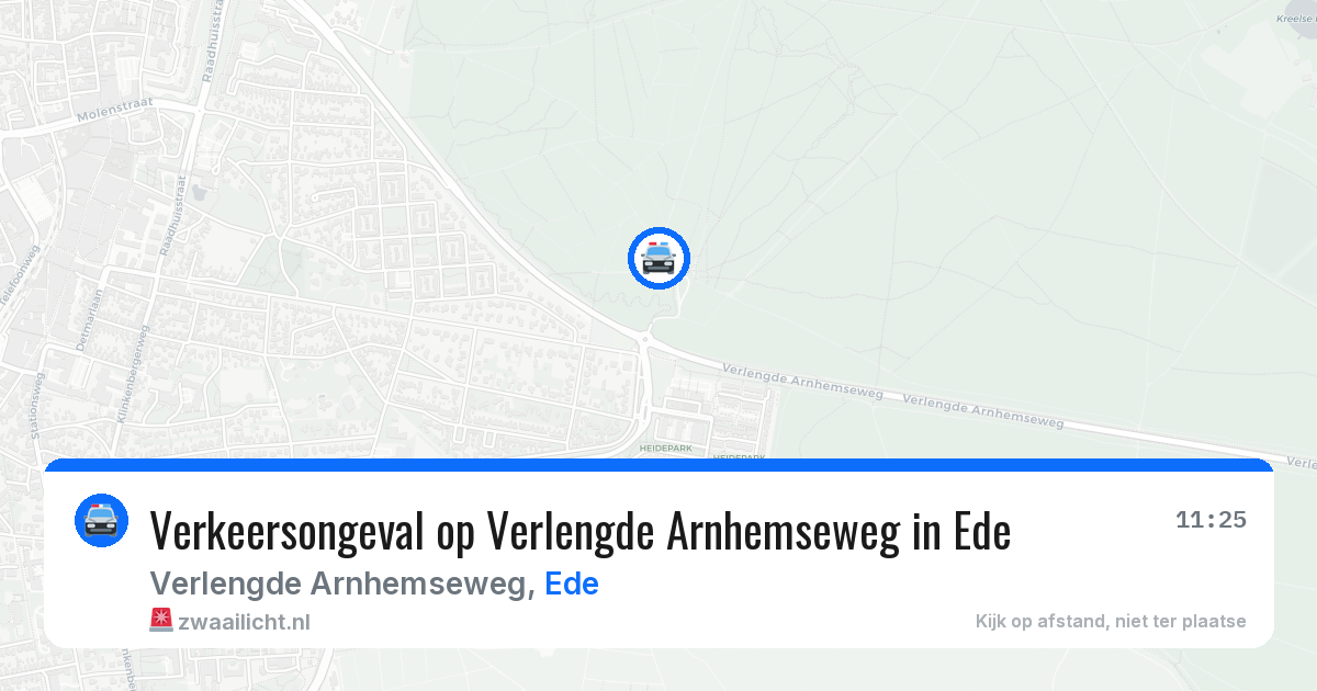 Verkeersongeval op Verlengde Arnhemseweg in Ede — 11 mei 2026