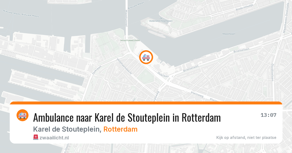 Ambulance naar Karel de Stouteplein in Rotterdam — 28 jun 2026