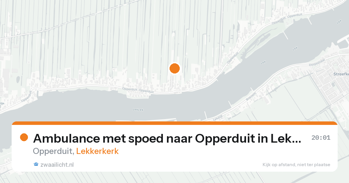 Ambulance met spoed naar Opperduit in Lekkerkerk — 25 aug 2026
