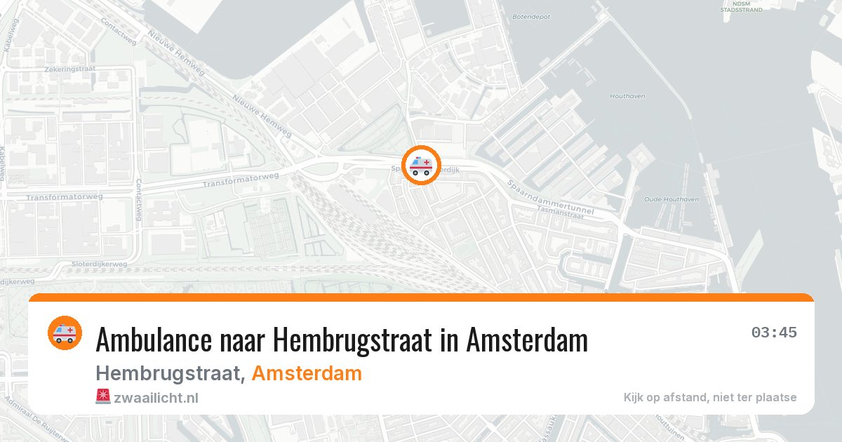 Ambulance naar Hembrugstraat in Amsterdam — 25 mei 2026