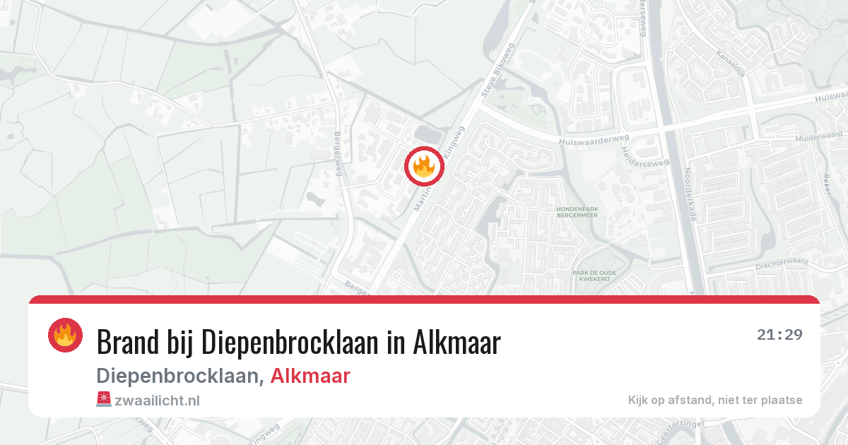 Brand bij Diepenbrocklaan in Alkmaar — 17 jul 2026