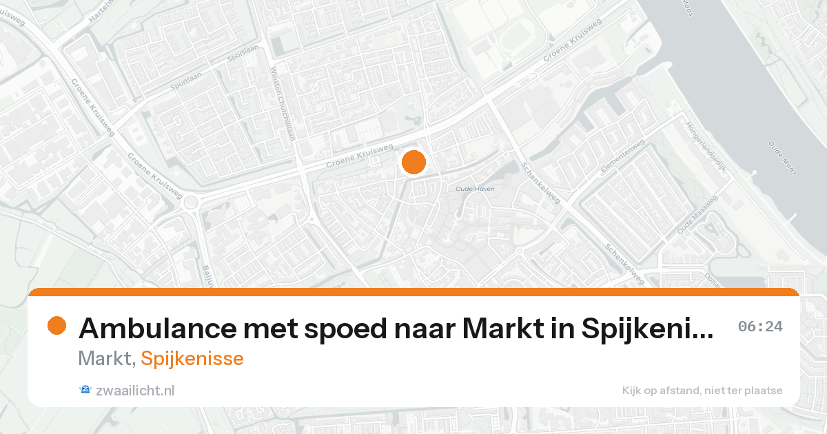 Ambulance met spoed naar Markt in Spijkenisse — 15 aug 2026