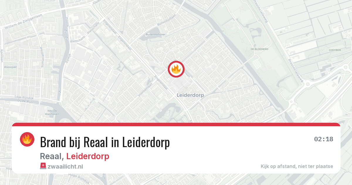 Brand bij Reaal in Leiderdorp — 25 jun 2026