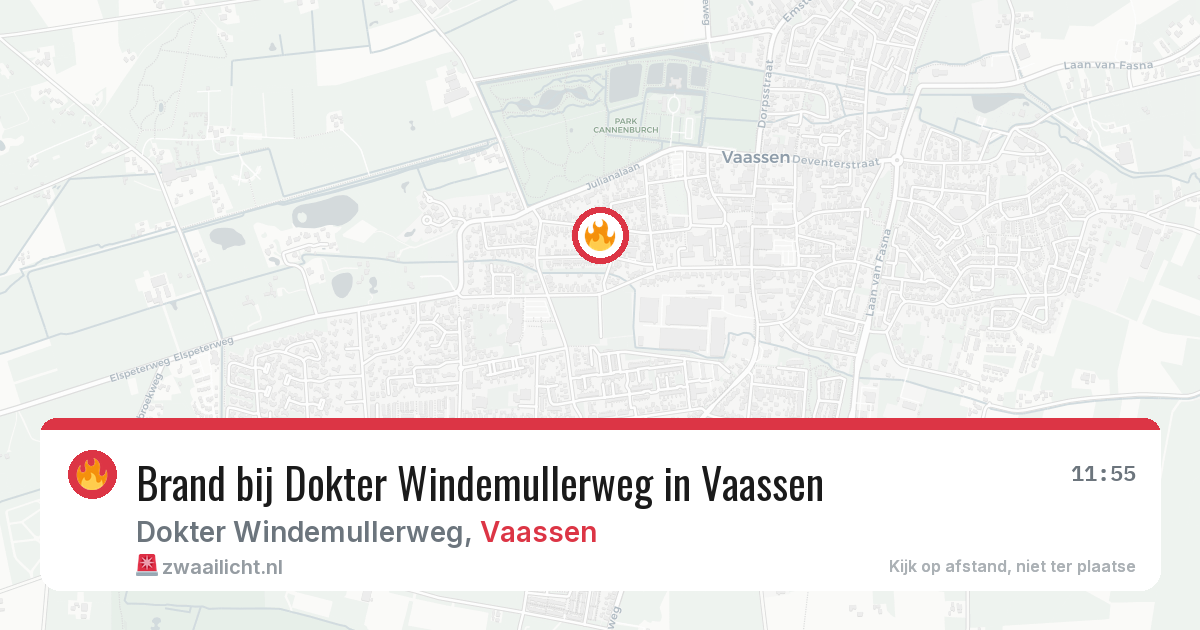 Brand bij Dokter Windemullerweg in Vaassen — 11 jul 2026