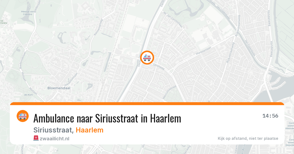 Ambulance naar Siriusstraat in Haarlem — 10 aug 2026