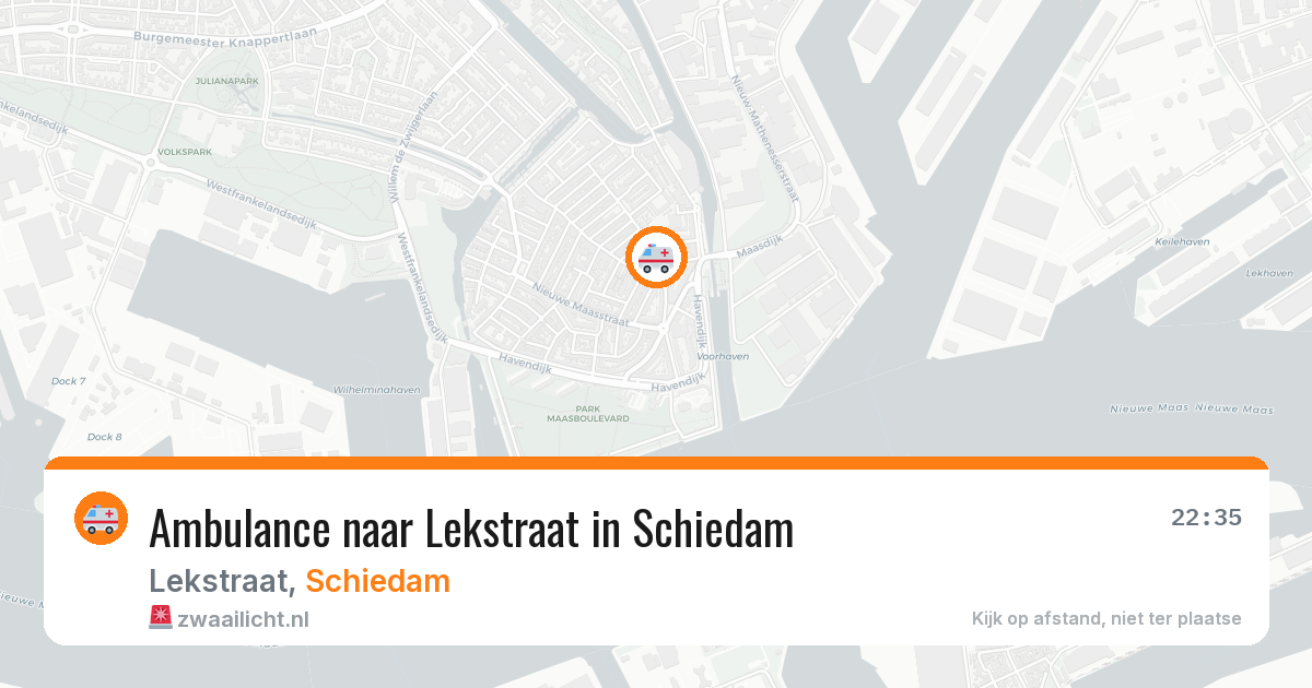 Ambulance naar Lekstraat in Schiedam — 11 aug 2026