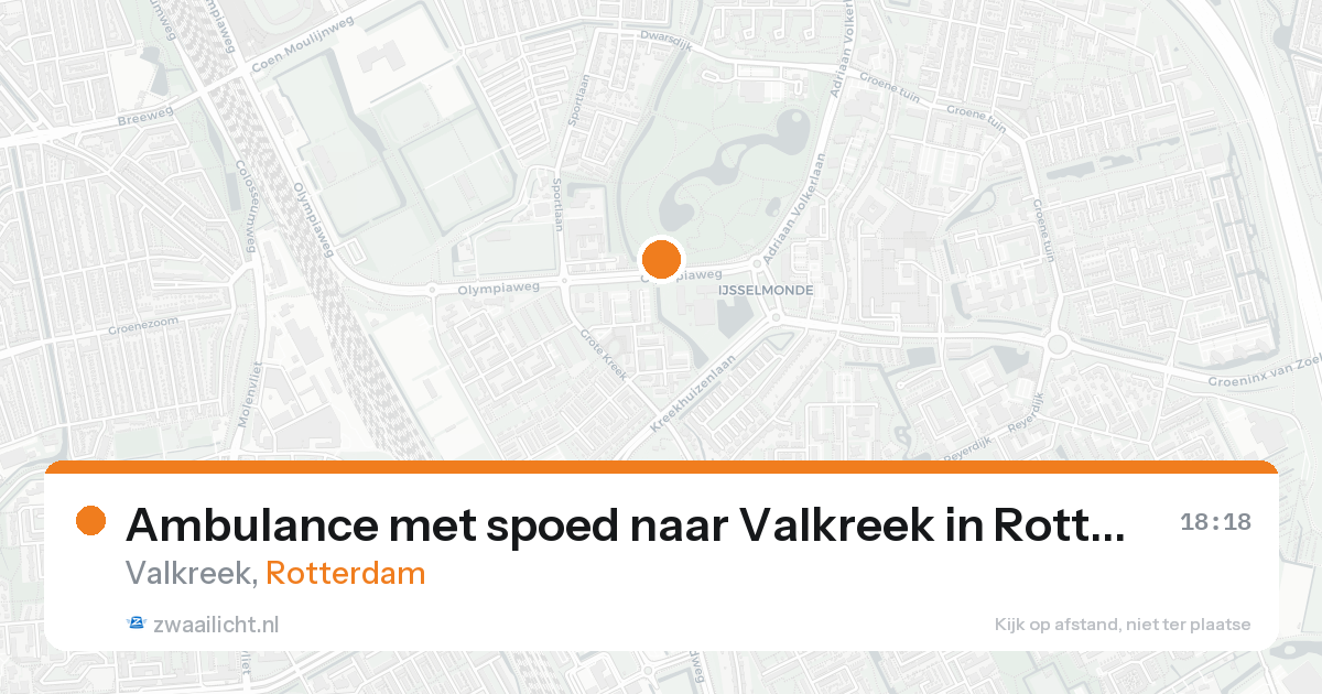 Ambulance met spoed naar Valkreek in Rotterdam — 11 mrt 2026