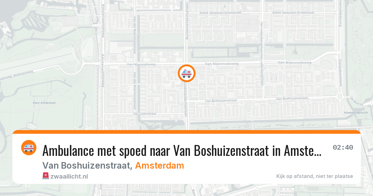 Ambulance met spoed naar Van Boshuizenstraat in Amsterdam — 28 jun 2026