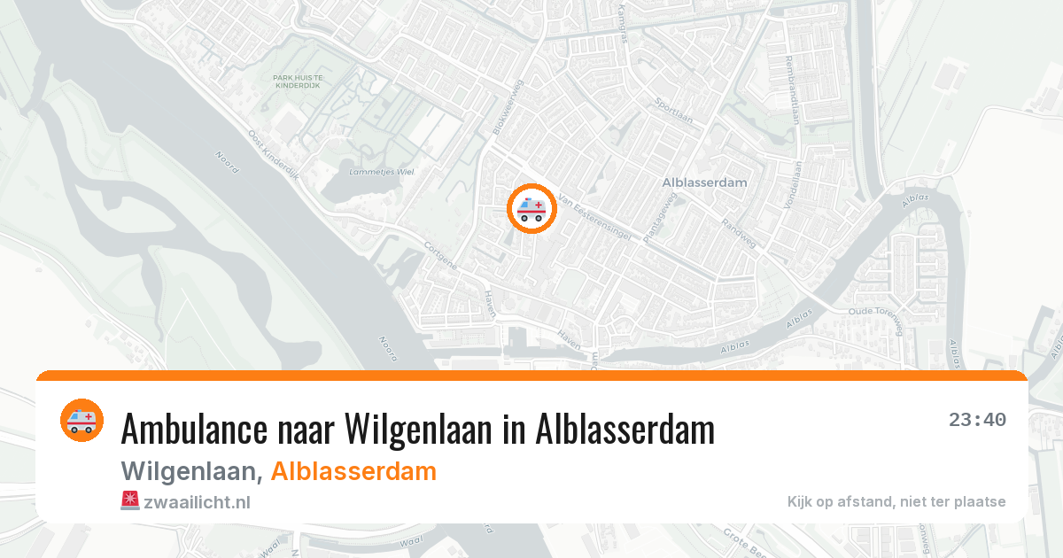 Ambulance naar Wilgenlaan in Alblasserdam — 15 jul 2026