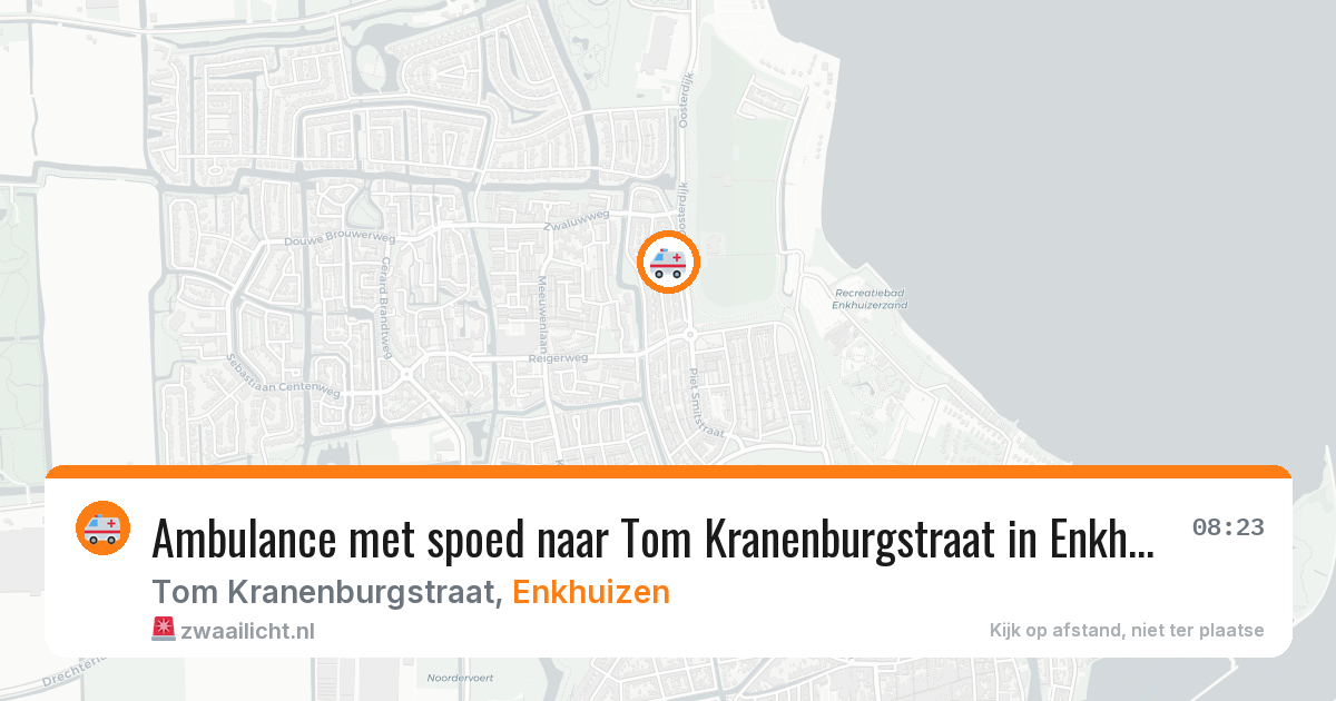 Ambulance met spoed naar Tom Kranenburgstraat in Enkhuizen — 12 jun 2026