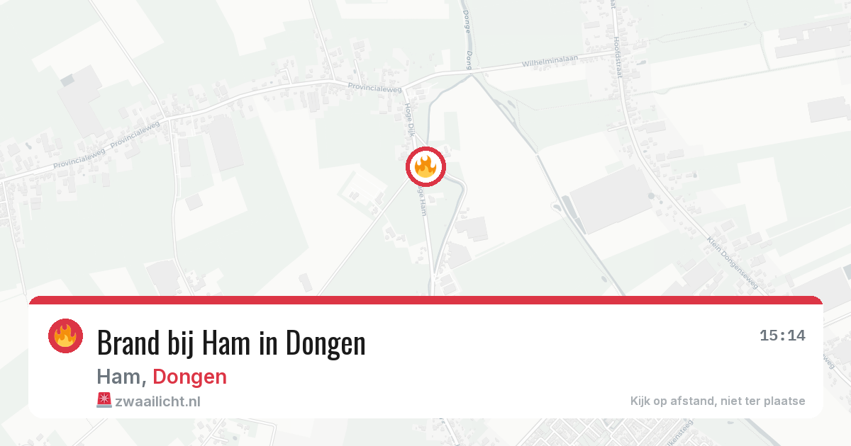 Brand bij Ham in Dongen — 6 jul 2026