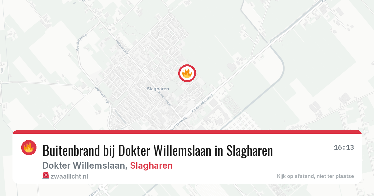 Buitenbrand bij Dokter Willemslaan in Slagharen — 26 mrt 2026