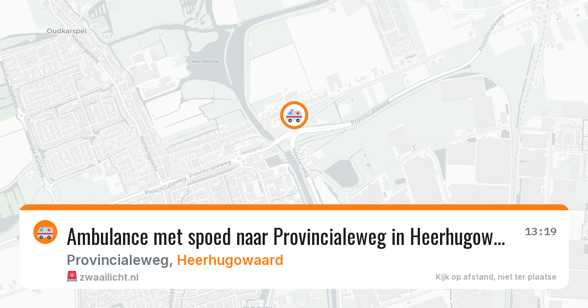 Ambulance met spoed naar Provincialeweg in Heerhugowaard — 9 jul 2026
