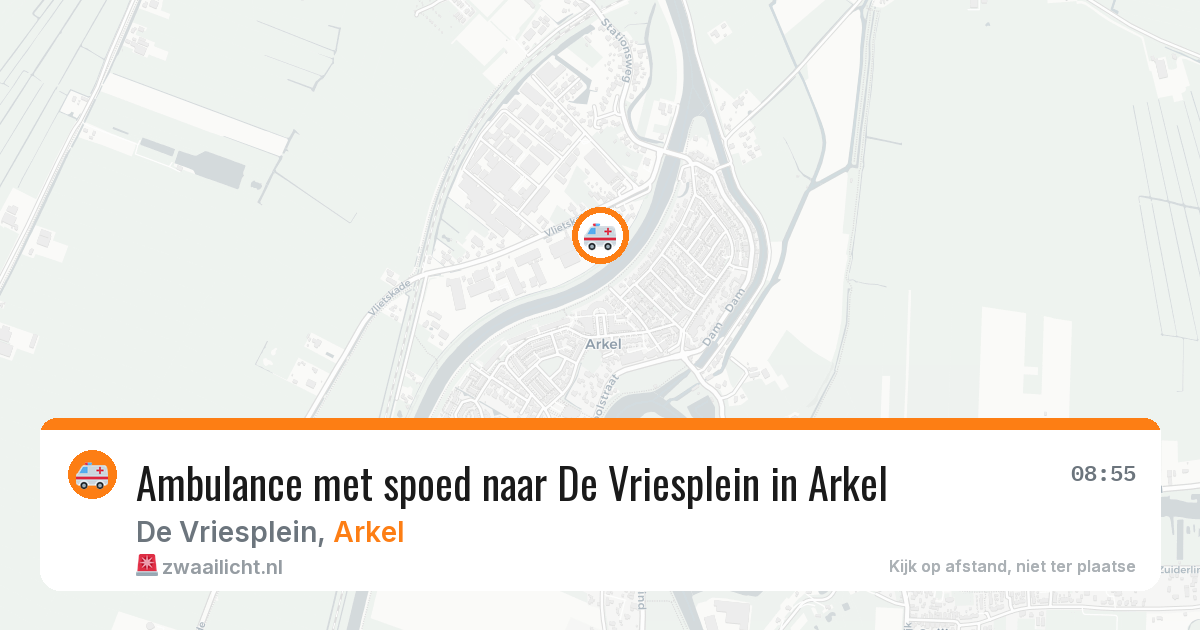Ambulance met spoed naar De Vriesplein in Arkel — 28 jul 2026