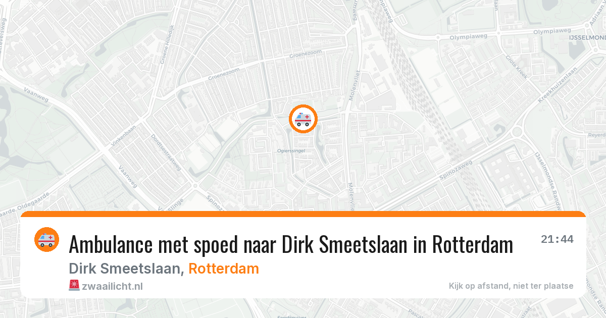 Ambulance met spoed naar Dirk Smeetslaan in Rotterdam — 14 mrt 2026