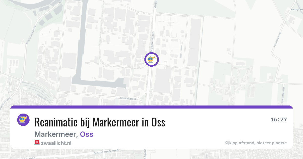 Reanimatie bij Markermeer in Oss — 6 jul 2026