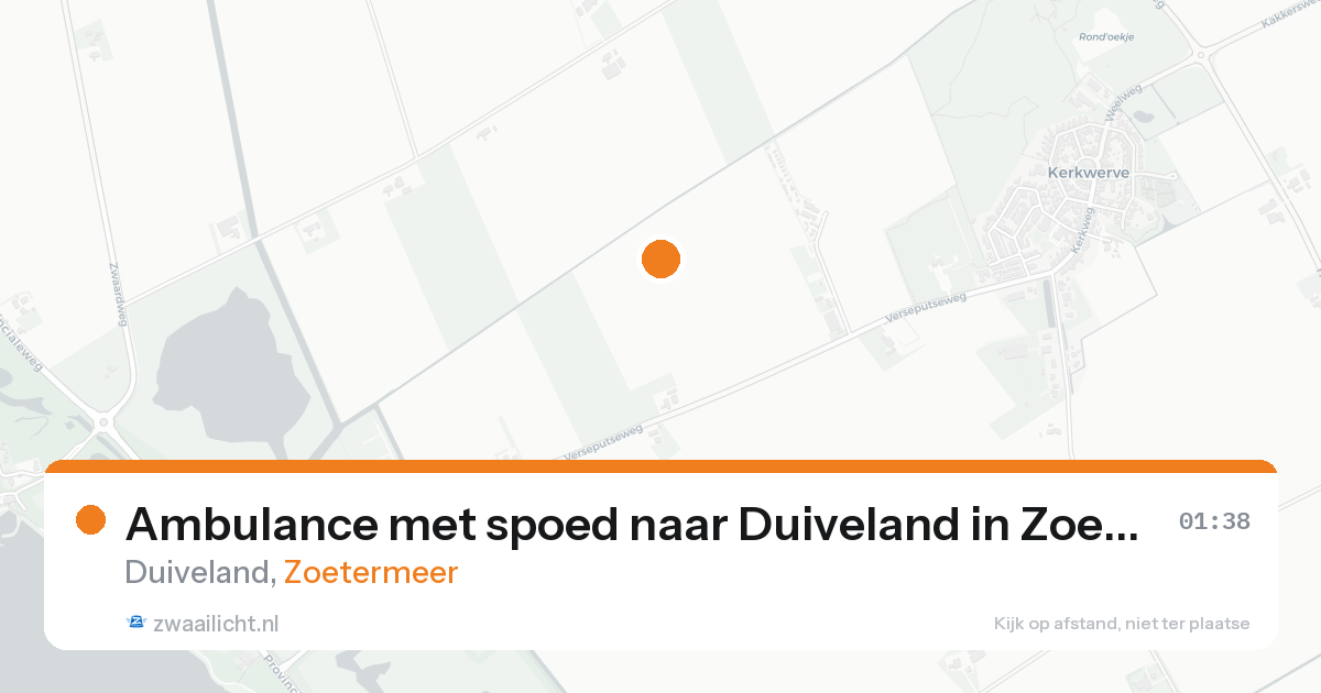 Ambulance met spoed naar Duiveland in Zoetermeer — 18 aug 2026