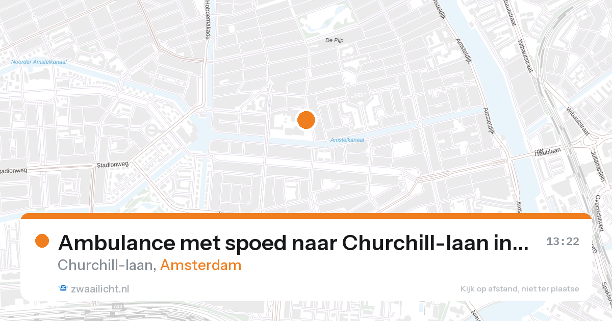 Ambulance met spoed naar Churchill-laan in Amsterdam — 27 aug 2026