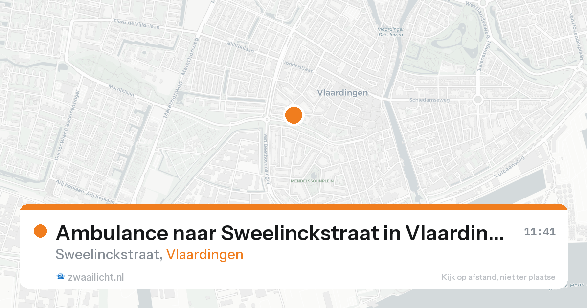 Ambulance naar Sweelinckstraat in Vlaardingen — 10 jul 2026