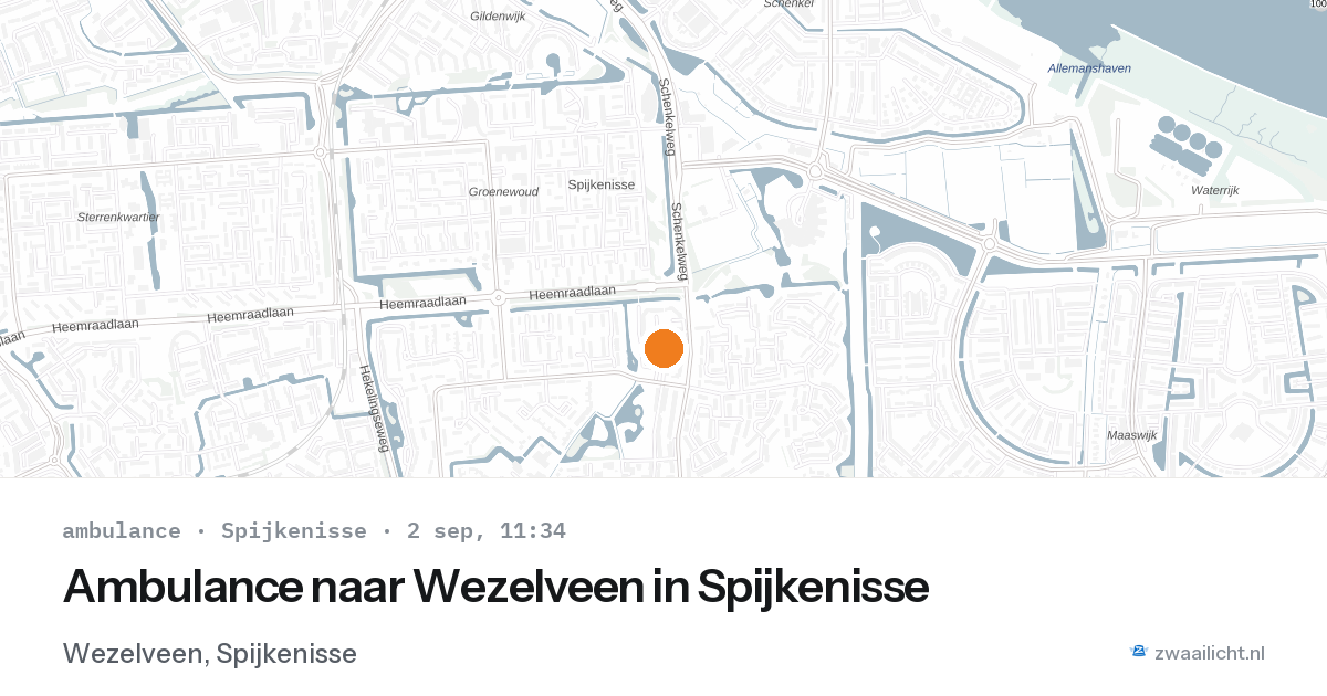Ambulance naar Wezelveen in Spijkenisse — 2 sep 2026