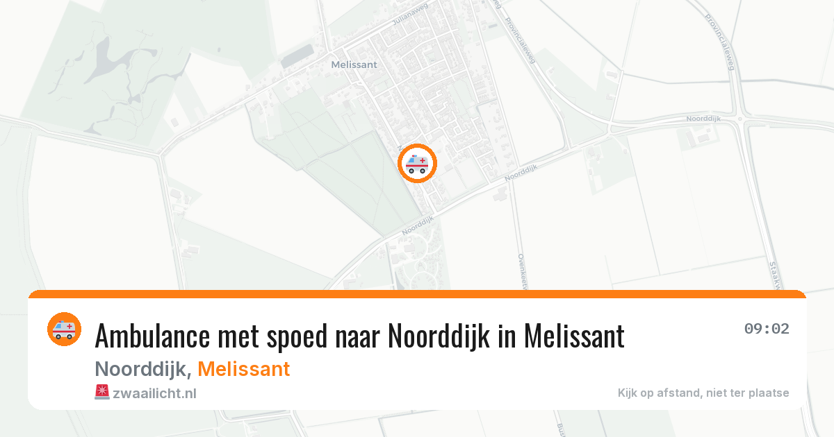 Ambulance met spoed naar Noorddijk in Melissant — 26 apr 2026