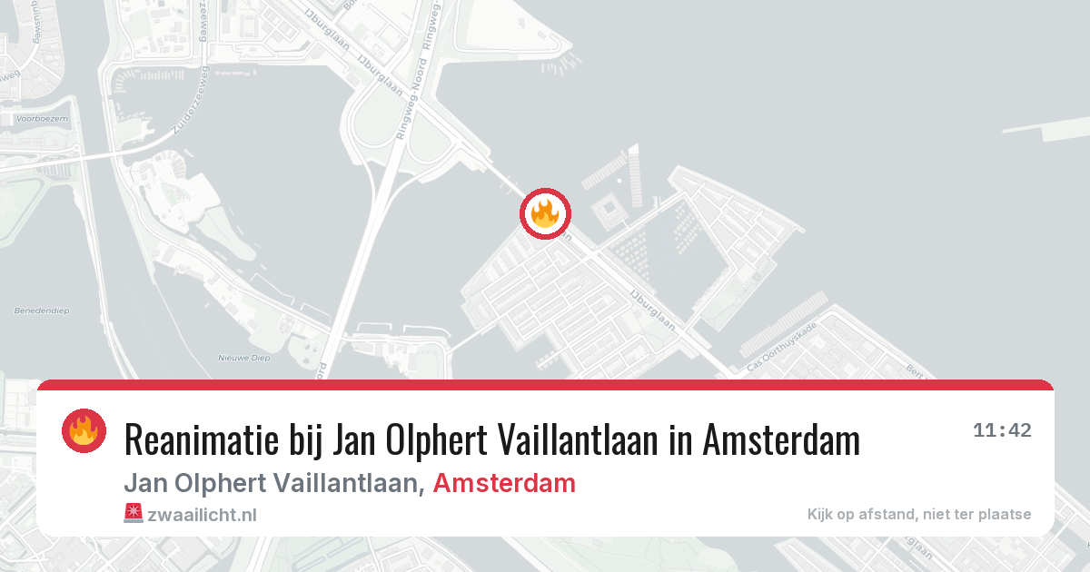 Reanimatie bij Jan Olphert Vaillantlaan in Amsterdam — 14 aug 2026