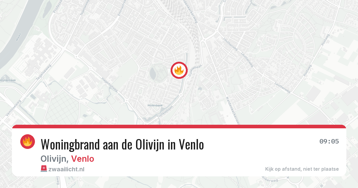 Woningbrand aan de Olivijn in Venlo — 12 mei 2026
