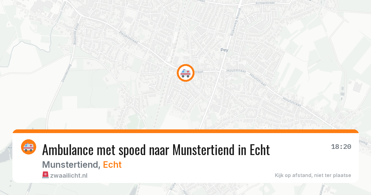 Ambulance met spoed naar Munstertiend in Echt — 11 jun 2026