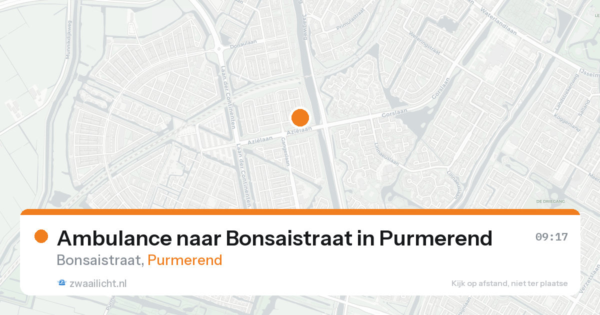Ambulance naar Bonsaistraat in Purmerend — 24 aug 2026