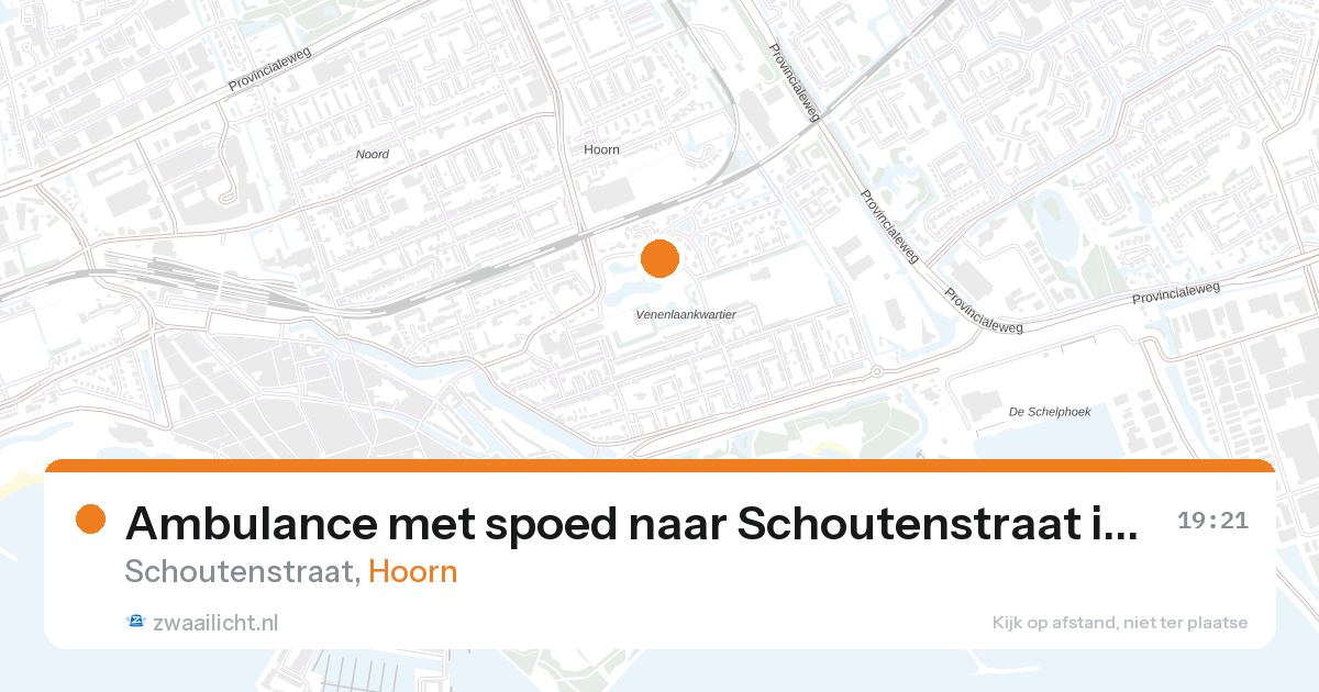 Ambulance met spoed naar Schoutenstraat in Hoorn — 26 aug 2026