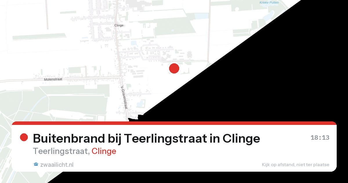 Buitenbrand bij Teerlingstraat in Clinge — 23 aug 2026