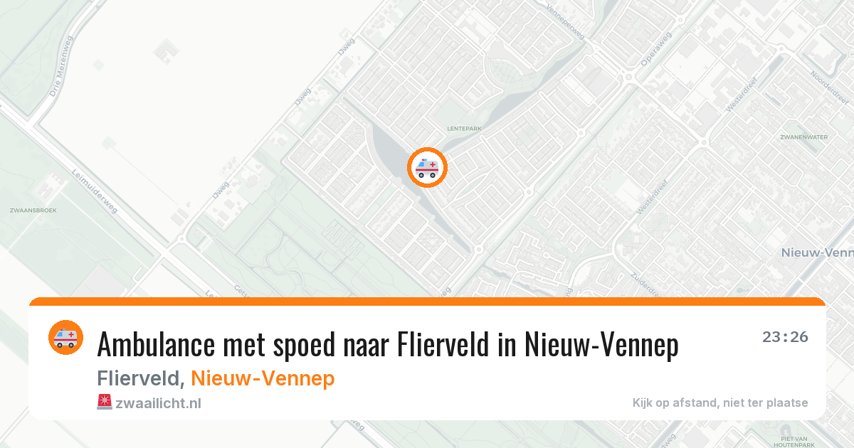 Ambulance met spoed naar Flierveld in Nieuw-Vennep — 27 jun 2026