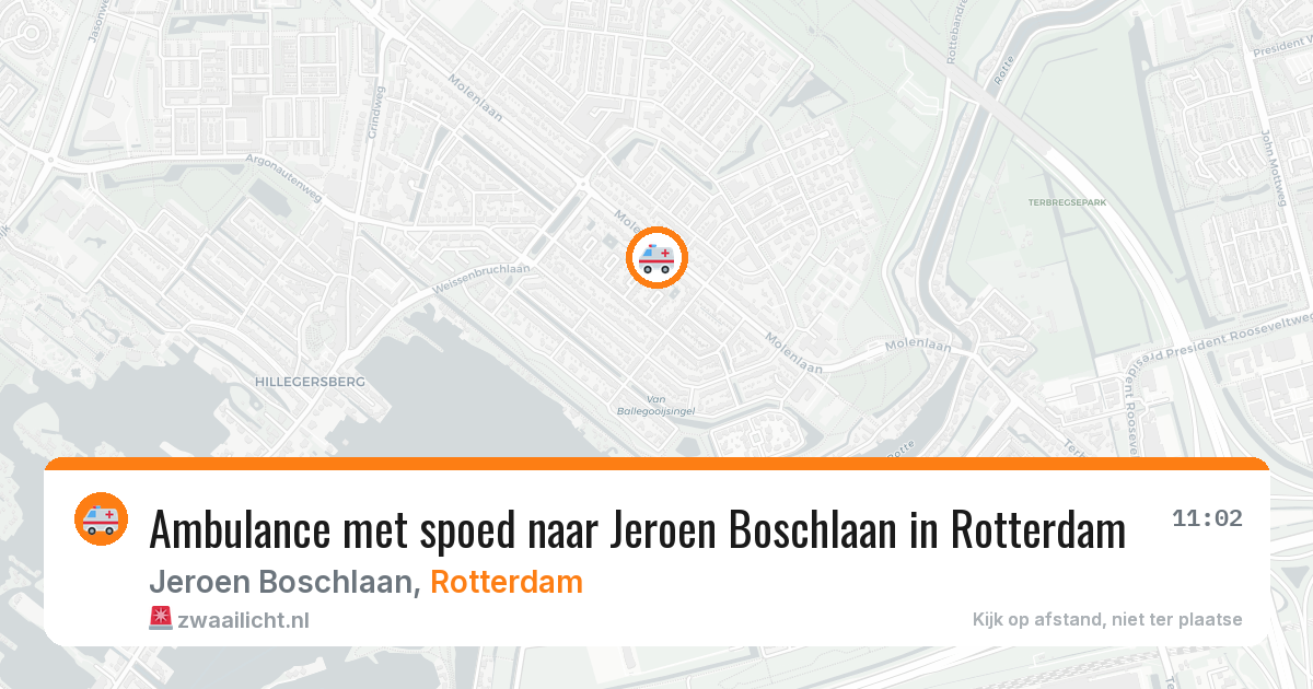 Ambulance met spoed naar Jeroen Boschlaan in Rotterdam — 17 jul 2026