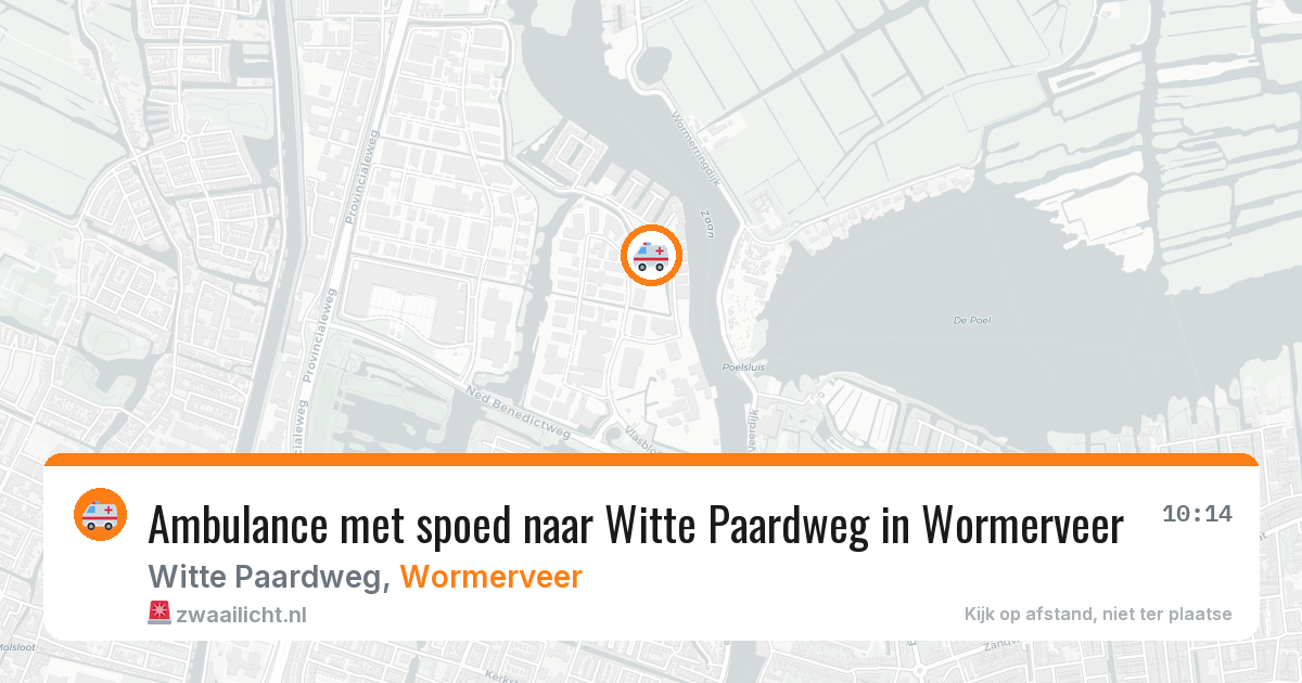 Ambulance met spoed naar Witte Paardweg in Wormerveer — 10 jun 2026
