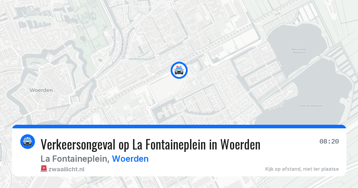 Verkeersongeval op La Fontaineplein in Woerden — 2 apr 2026