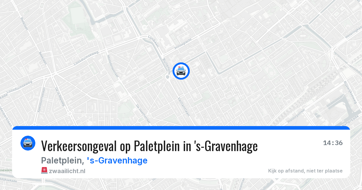 Verkeersongeval op Paletplein in 's-Gravenhage — 25 jun 2026