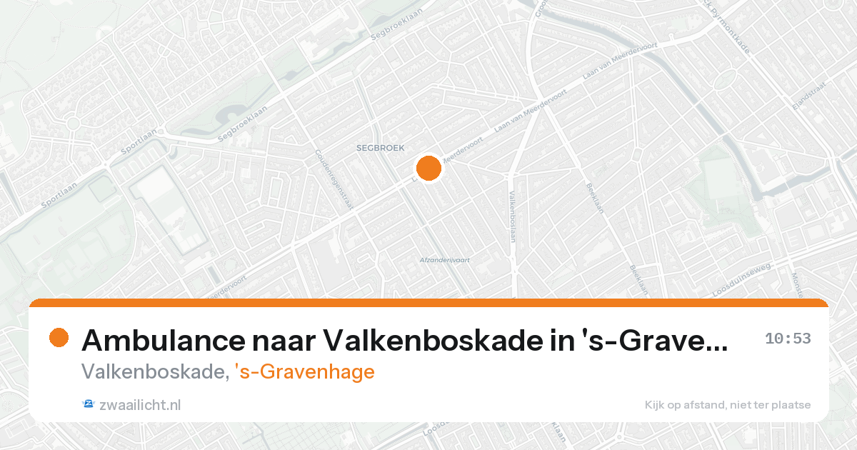 Ambulance naar Valkenboskade in 's-Gravenhage — 17 aug 2026