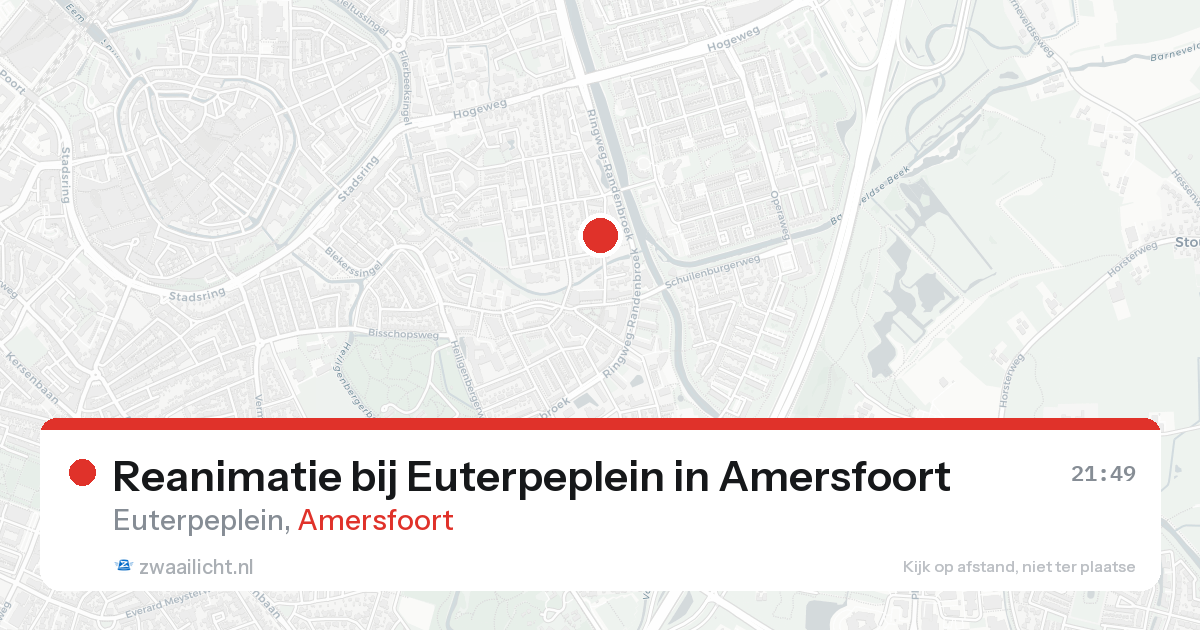 Reanimatie bij Euterpeplein in Amersfoort — 16 aug 2026