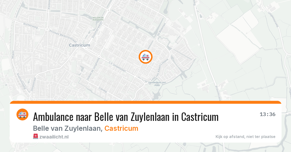 Ambulance naar Belle van Zuylenlaan in Castricum — 23 mrt 2026