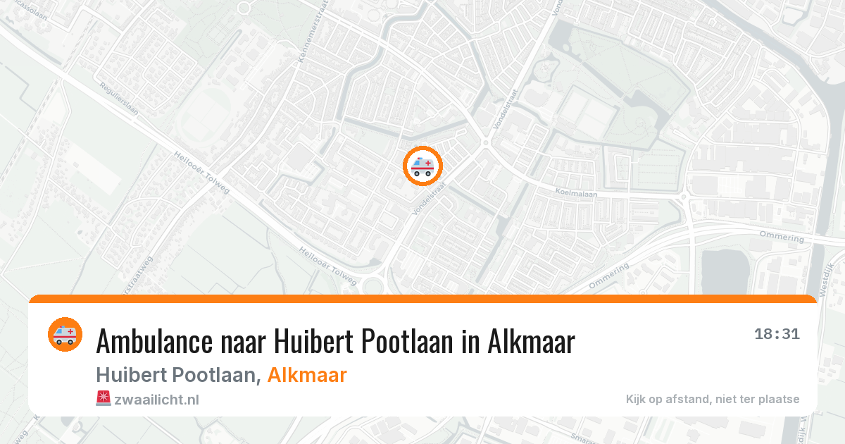 Ambulance naar Huibert Pootlaan in Alkmaar — 2 aug 2026