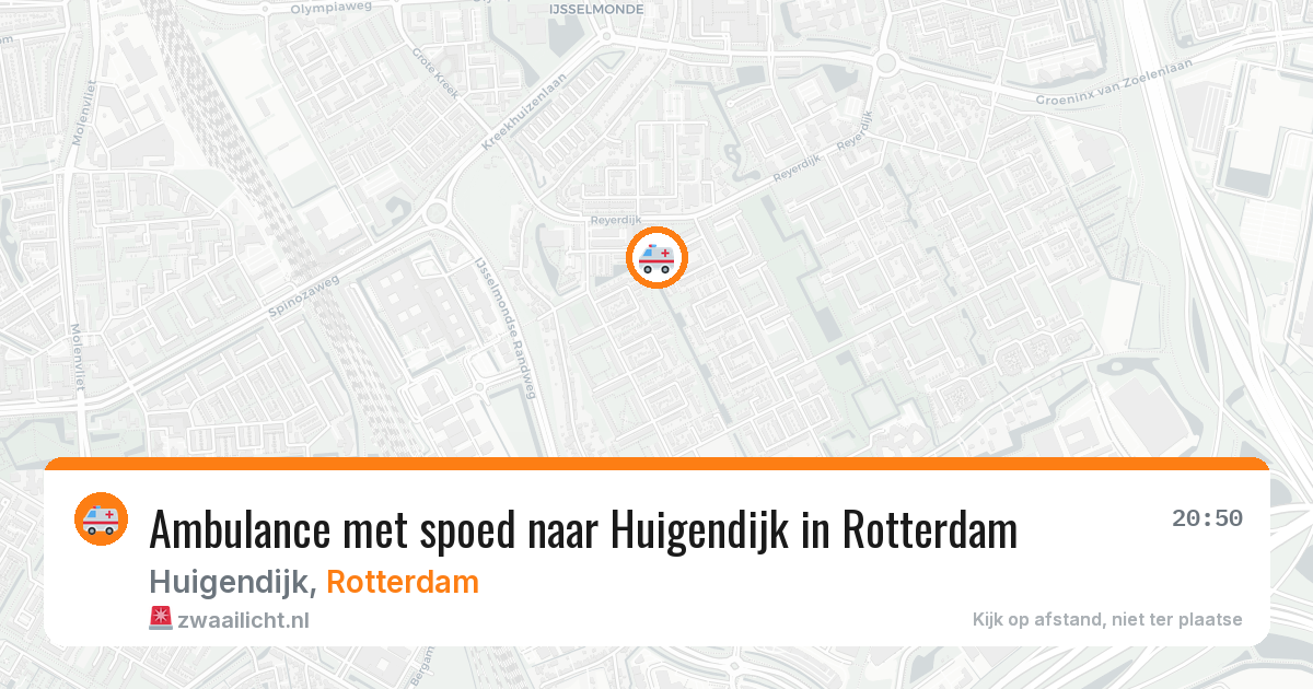 Ambulance met spoed naar Huigendijk in Rotterdam — 31 mei 2026