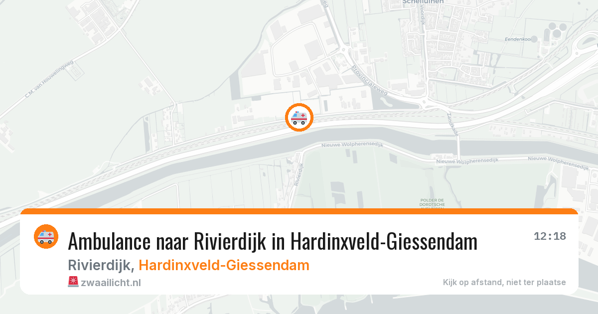 Ambulance naar Rivierdijk in Hardinxveld-Giessendam — 18 mrt 2026