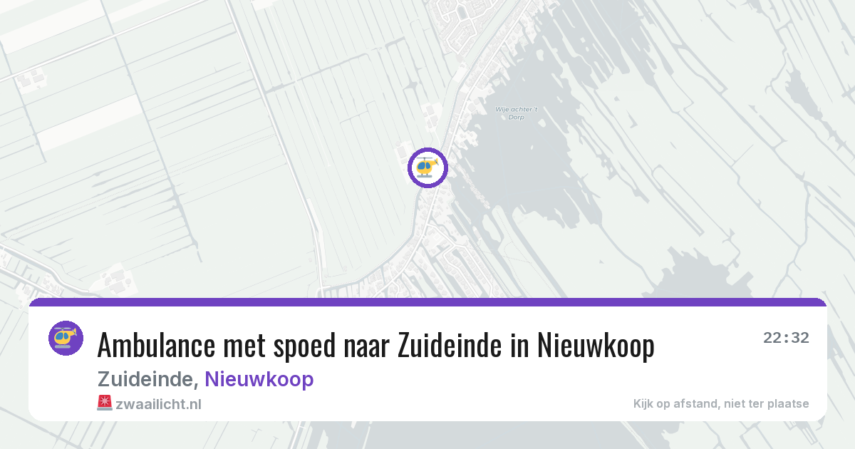 Ambulance met spoed naar Zuideinde in Nieuwkoop — 20 jun 2026