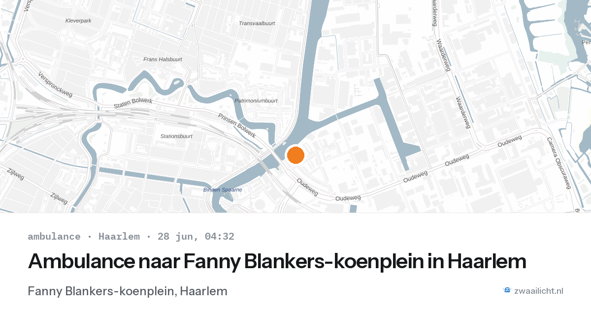 Ambulance naar Fanny Blankers-koenplein in Haarlem — 28 jun 2026