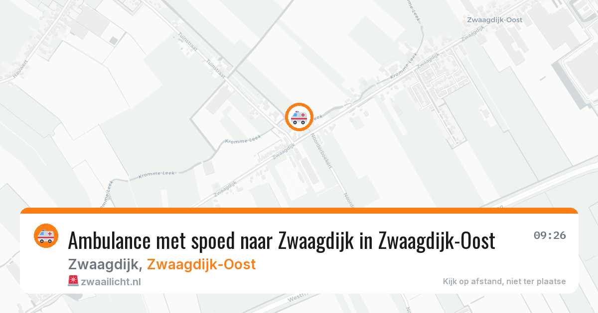 Ambulance met spoed naar Zwaagdijk in Zwaagdijk-Oost — 21 jan 2026