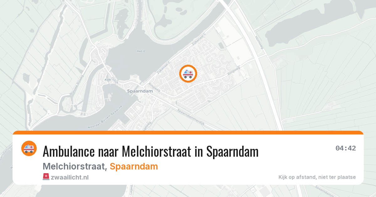 Ambulance naar Melchiorstraat in Spaarndam — 22 mei 2026